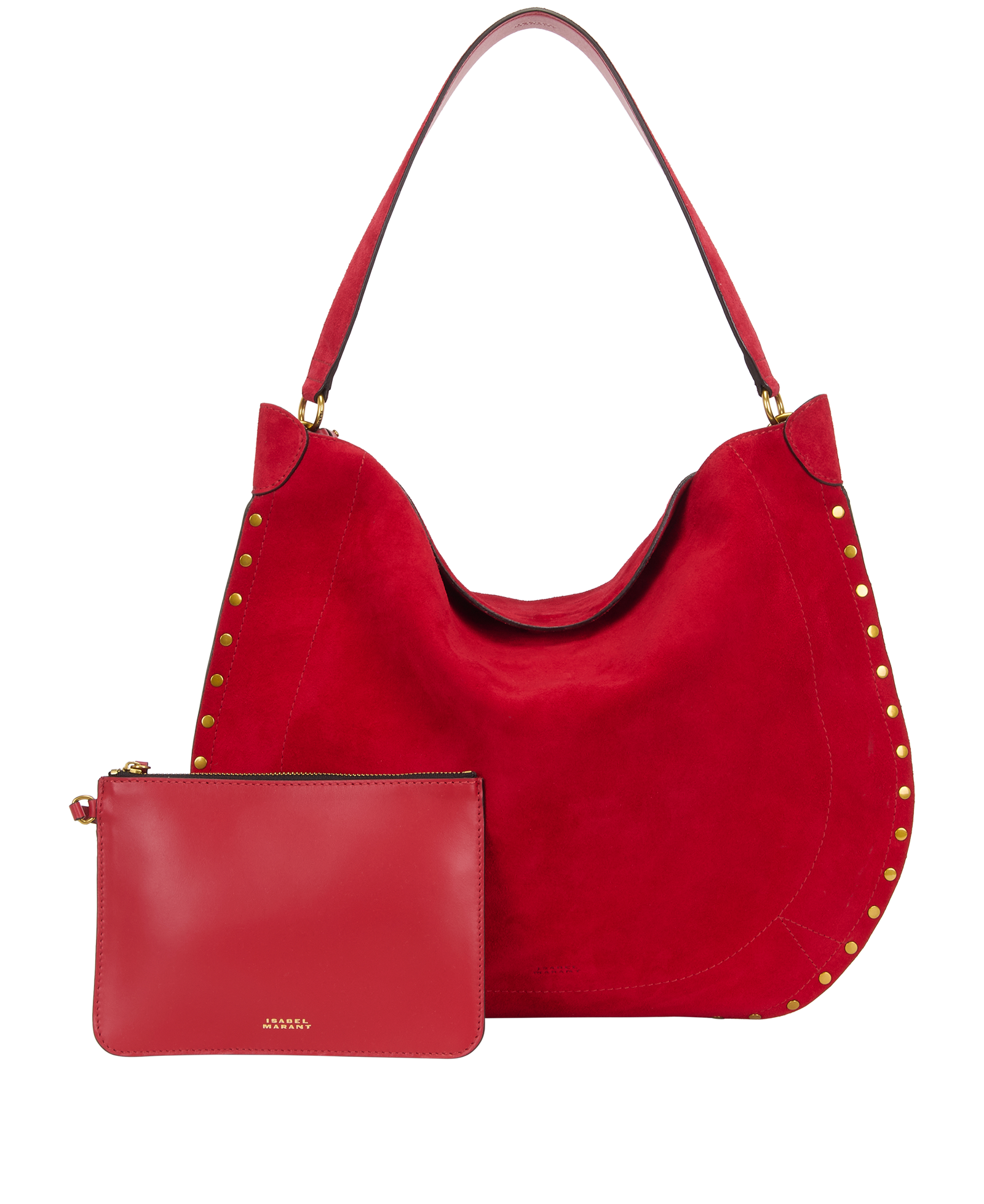 Oskan Soft Hobo, &pound;350, Handbags, Red, Suede, Other view